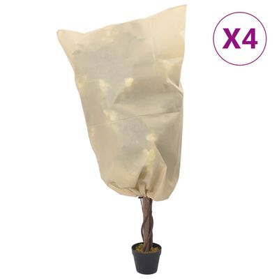 vidaXL Wintervlies mit Kordelzug 4 Stk. 70 g/m² 0,8x1,2 m