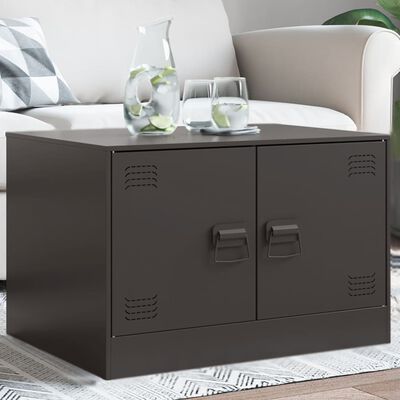 vidaXL Couchtisch Schwarz 67x50x44 cm Stahl