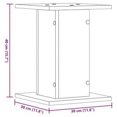 vidaXL Lautsprecherständer 2 Stk. Altholz-Optik 30x30x40 cm