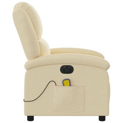 vidaXL Massagesessel Elektrisch Creme Stoff