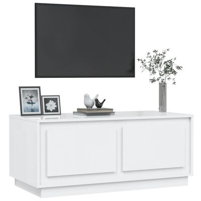 vidaXL Couchtisch Hochglanz-Weiß 102x50x44 cm Holzwerkstoff