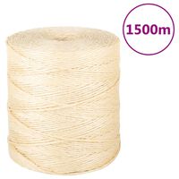 vidaXL Seil 100% Sisal 2 mm 1500 m