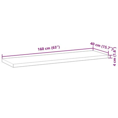 vidaXL Waschtischplatte Ölbeschichtung 160x40x4 cm Massivholz Akazie