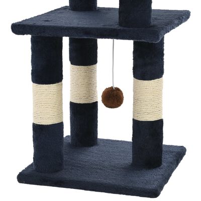 vidaXL Katzen-Kratzbaum mit Sisal-Säulen 65 cm Blau