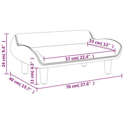 vidaXL Kindersofa Braun 70x40x24 cm Stoff