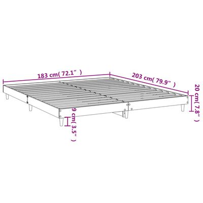 vidaXL Bettgestell Weiß 180x200 cm Holzwerkstoff