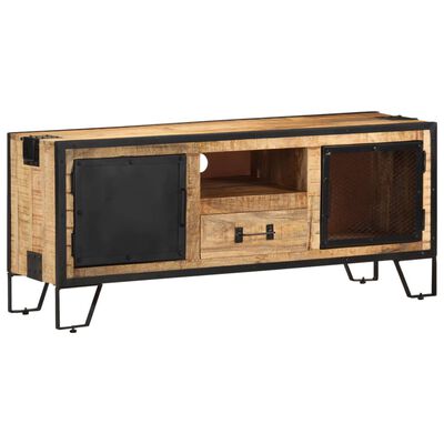 vidaXL TV-Schrank 110x31x46 cm Raues Mangoholz