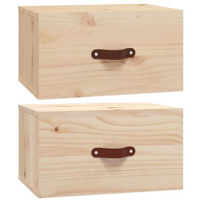 vidaXL Wand-Nachttische 2 Stk. 40x29,5x22 cm