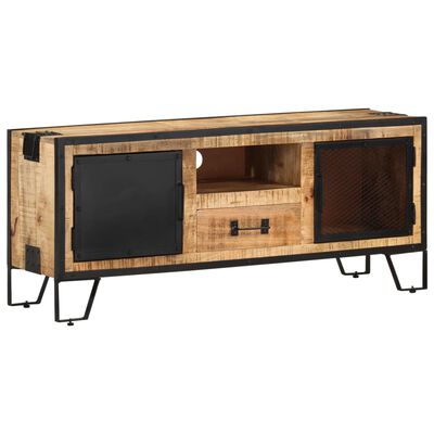 vidaXL TV-Schrank 110x31x46 cm Raues Mangoholz