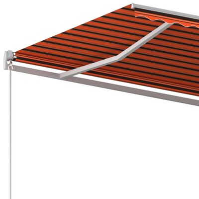 vidaXL Markise Manuell Einziehbar 400x350 cm Orange und Braun