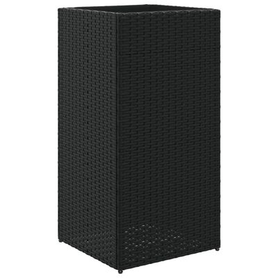 vidaXL Pflanzkübel 2 Stk. Schwarz 40x40x80 cm Poly Rattan