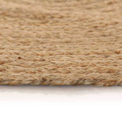 vidaXL Teppich Jute Geflochten 120 cm Rund