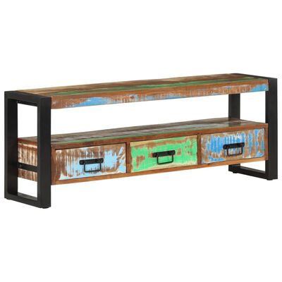 vidaXL TV-Schrank 120x30x45 cm Altholz Massiv