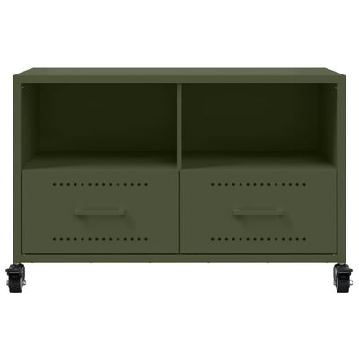 vidaXL TV-Schrank Olivgrün 68x39x43,5 cm Stahl