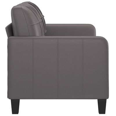 vidaXL 2-Sitzer-Sofa Grau 140 cm Kunstleder