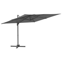 vidaXL Ampelschirm mit Aluminium-Mast Anthrazit 400x300 cm