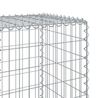 vidaXL Gabione mit Deckel 100x50x150 cm Verzinktes Eisen