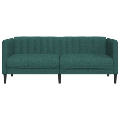 vidaXL Sofa 2-Sitzer Dunkelgrün Stoff