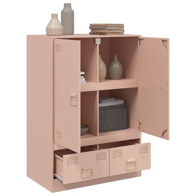 vidaXL Highboard Rosa 67x39x95 cm Stahl