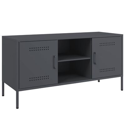 vidaXL TV-Schrank Anthrazit 100,5x39x50,5 cm Stahl