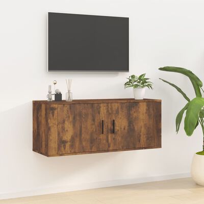 vidaXL TV-Wandschrank Räuchereiche 100x34,5x40 cm