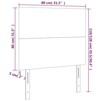 vidaXL Kopfteile 2 Stk. Schwarz 80x5x78/88 cm Samt