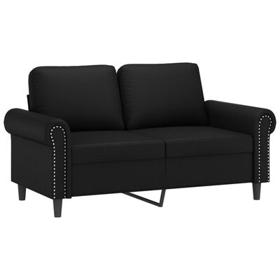 vidaXL 2-Sitzer-Sofa Schwarz 120 cm Kunstleder