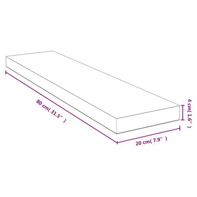 vidaXL Wandregal 80x20x4 cm Bambus