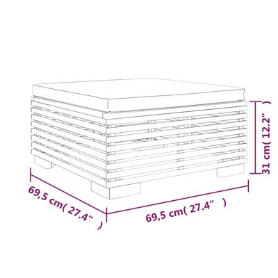 vidaXL 4-tlg. Garten-Lounge-Set mit Kissen Massivholz Teak