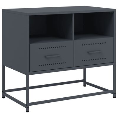 vidaXL TV-Schrank Anthrazit 68x39x60,5 cm Stahl