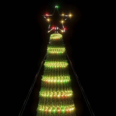 vidaXL Weihnachtsbaum Kegelform 688 LEDs Mehrfarbig 300 cm