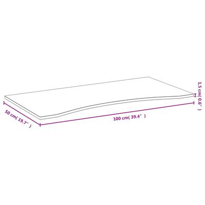 vidaXL Schreibtischplatte 100x50x1,5 cm Bambus