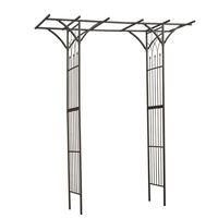 Nature Gartenbogen Metall 114x66x232 cm Schwarz