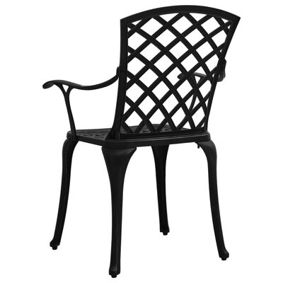 vidaXL 5-tlg. Bistro-Set Aluminiumguss Schwarz