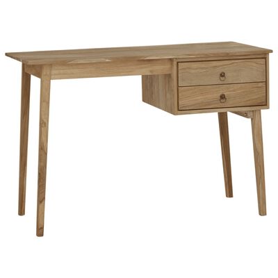 vidaXL Schreibtisch mit 2 Schubladen 110x52x75 cm Massivholz Teak