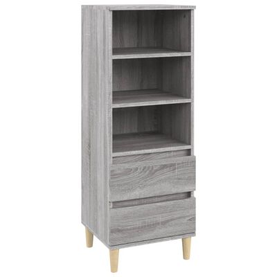 vidaXL Highboard Grau Sonoma 40x36x110 cm Holzwerkstoff