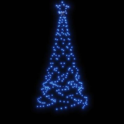 vidaXL LED-Weihnachtsbaum mit Erdnägeln Blau 200 LEDs 180 cm