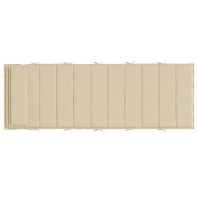 vidaXL Sonnenliegen-Auflage Beige 180x60x3 cm Oxford-Gewebe