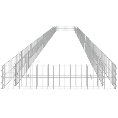 vidaXL Gabionen-Hochbeet Verzinkter Stahl 1000x100x20 cm