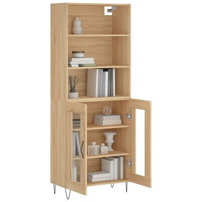 vidaXL Highboard Sonoma-Eiche 69,5x34x180 cm Holzwerkstoff