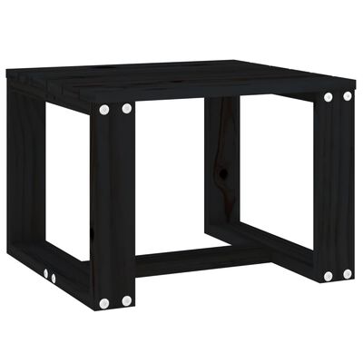 vidaXL Garten-Beistelltisch Schwarz 40x38x28,5 cm Massivholz Kiefer