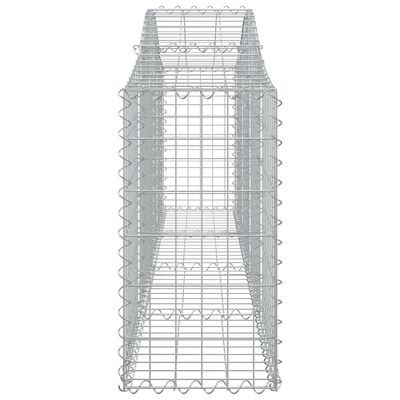 vidaXL Gabionen mit Hochbogen 6 Stk. 200x30x60/80 cm Verzinktes Eisen