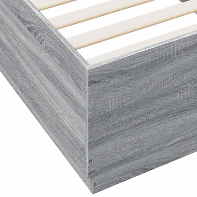 vidaXL Bettgestell Grau Sonoma 90x200 cm Holzwerkstoff