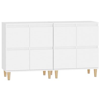 vidaXL Sideboards 2 Stk. Weiß 60x35x70 cm Holzwerkstoff