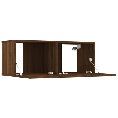 vidaXL 8-tlg. TV-Schrank-Set Braun Eichen-Optik Holzwerkstoff