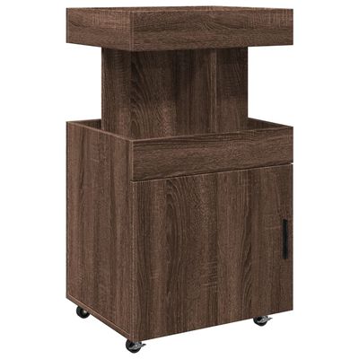 vidaXL Barwagen Braun Eichen-Optik 50x41x89 cm Holzwerkstoff