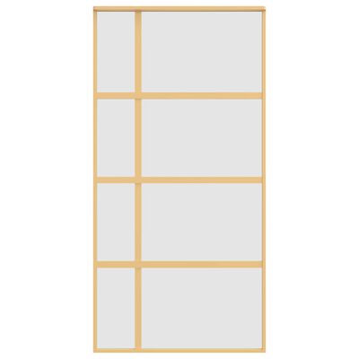 vidaXL Schiebetür Golden 102,5x205 cm Matt ESG-Glas und Aluminium