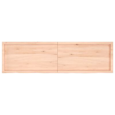 vidaXL Tischplatte 180x50x(2-4) cm Massivholz Eiche Unbehandelt