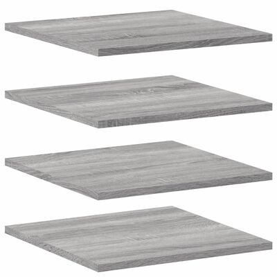 vidaXL Wandregale 4 Stk. Grau Sonoma 40x40x1,5 cm Holzwerkstoff