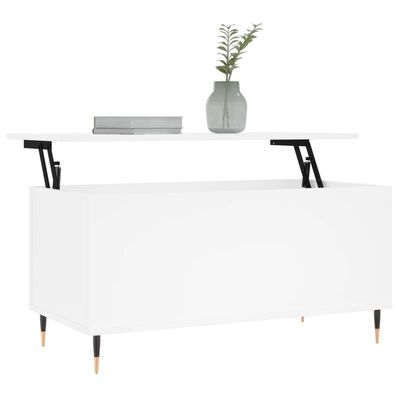 vidaXL Couchtisch Weiß 90x44,5x45 cm Holzwerkstoff